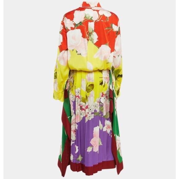 Valentino Multicolor Silk Floral Maxi Dress - Picture 2 of 4